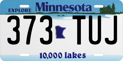 MN license plate 373TUJ