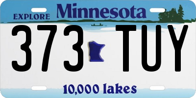 MN license plate 373TUY