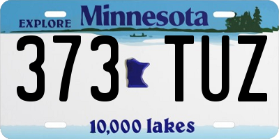 MN license plate 373TUZ