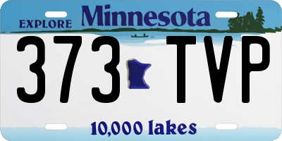 MN license plate 373TVP