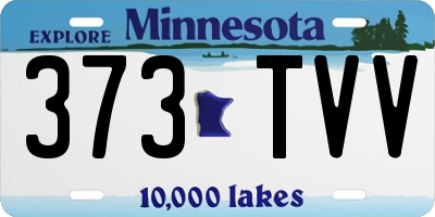 MN license plate 373TVV
