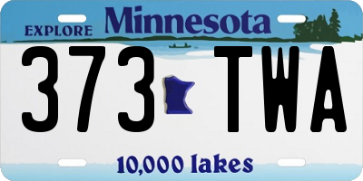 MN license plate 373TWA