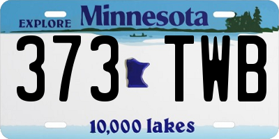 MN license plate 373TWB