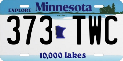 MN license plate 373TWC