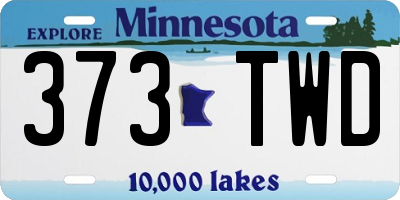 MN license plate 373TWD