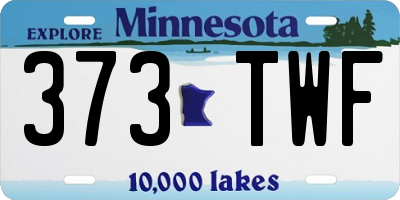 MN license plate 373TWF