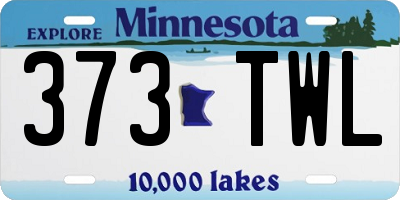 MN license plate 373TWL