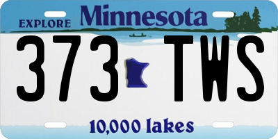 MN license plate 373TWS