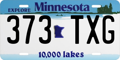 MN license plate 373TXG