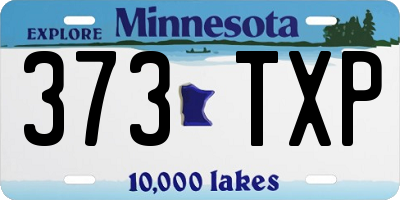 MN license plate 373TXP
