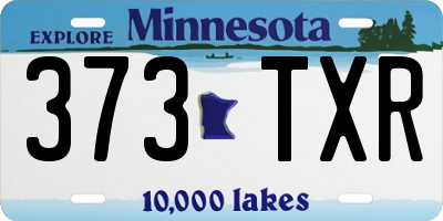 MN license plate 373TXR
