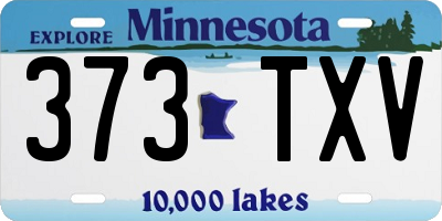 MN license plate 373TXV