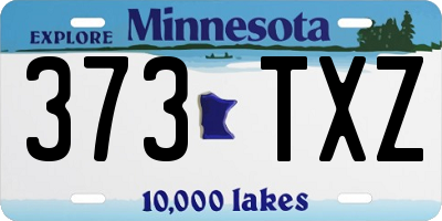 MN license plate 373TXZ