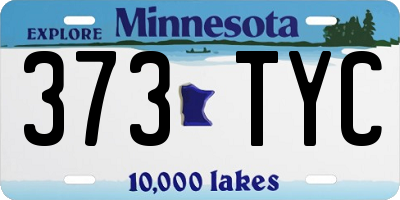MN license plate 373TYC