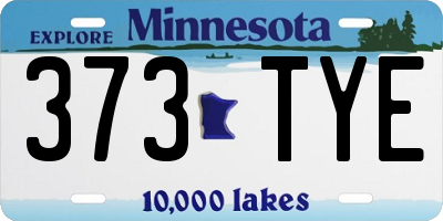 MN license plate 373TYE