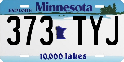 MN license plate 373TYJ