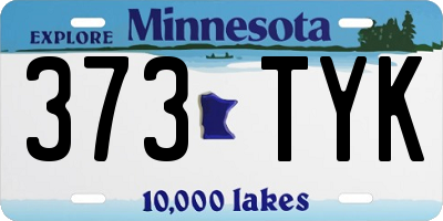 MN license plate 373TYK