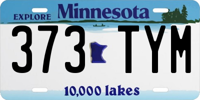 MN license plate 373TYM