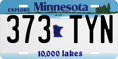 MN license plate 373TYN