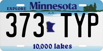 MN license plate 373TYP