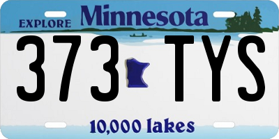 MN license plate 373TYS