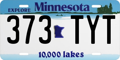 MN license plate 373TYT