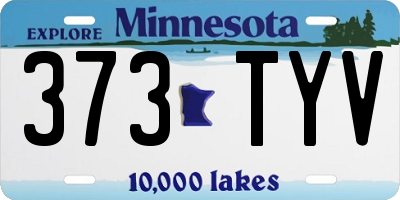 MN license plate 373TYV