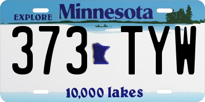 MN license plate 373TYW
