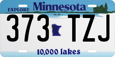 MN license plate 373TZJ
