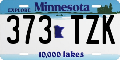 MN license plate 373TZK