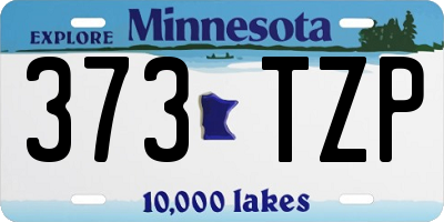 MN license plate 373TZP