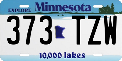 MN license plate 373TZW