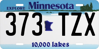 MN license plate 373TZX