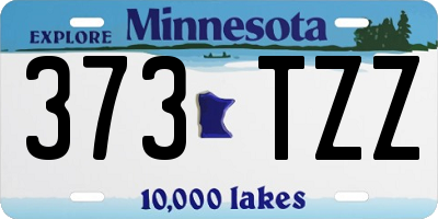 MN license plate 373TZZ