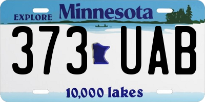 MN license plate 373UAB