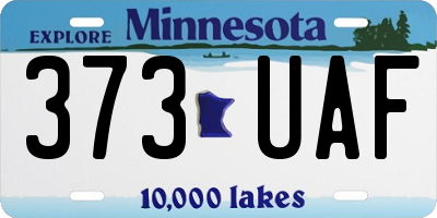 MN license plate 373UAF