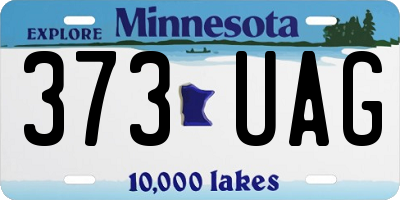 MN license plate 373UAG