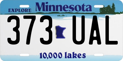 MN license plate 373UAL