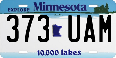MN license plate 373UAM