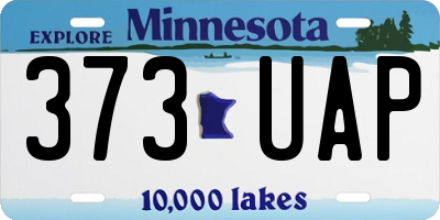MN license plate 373UAP