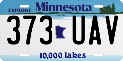 MN license plate 373UAV