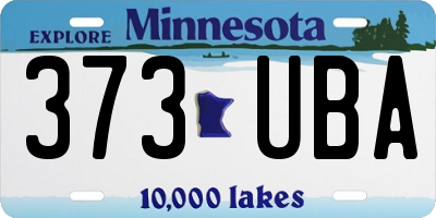 MN license plate 373UBA