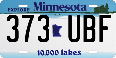 MN license plate 373UBF