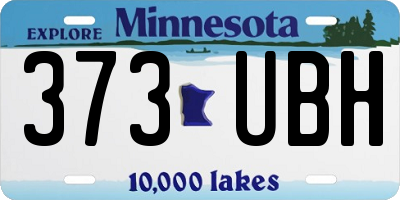 MN license plate 373UBH
