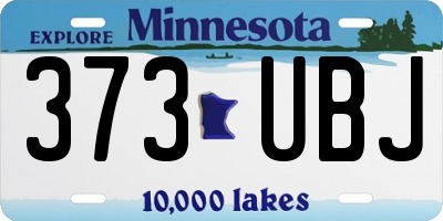 MN license plate 373UBJ