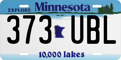 MN license plate 373UBL