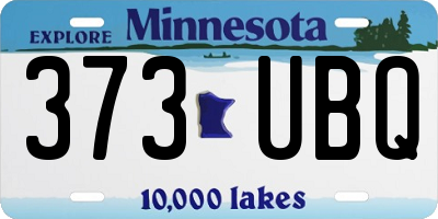 MN license plate 373UBQ