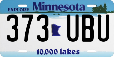 MN license plate 373UBU