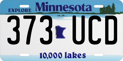 MN license plate 373UCD