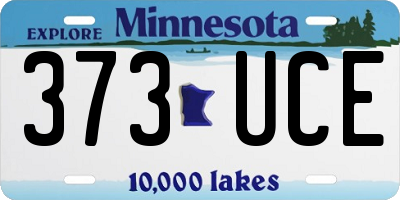 MN license plate 373UCE